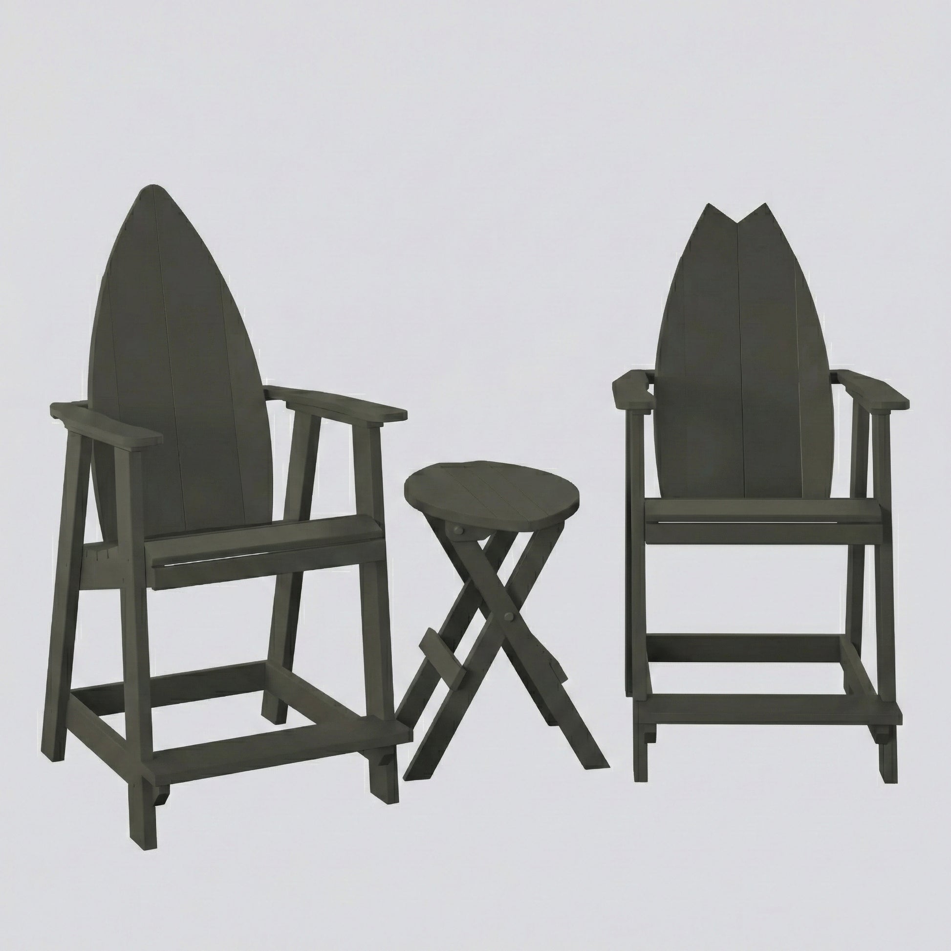 Surfboard Adirondack Balcony Set - Haven Outdoor