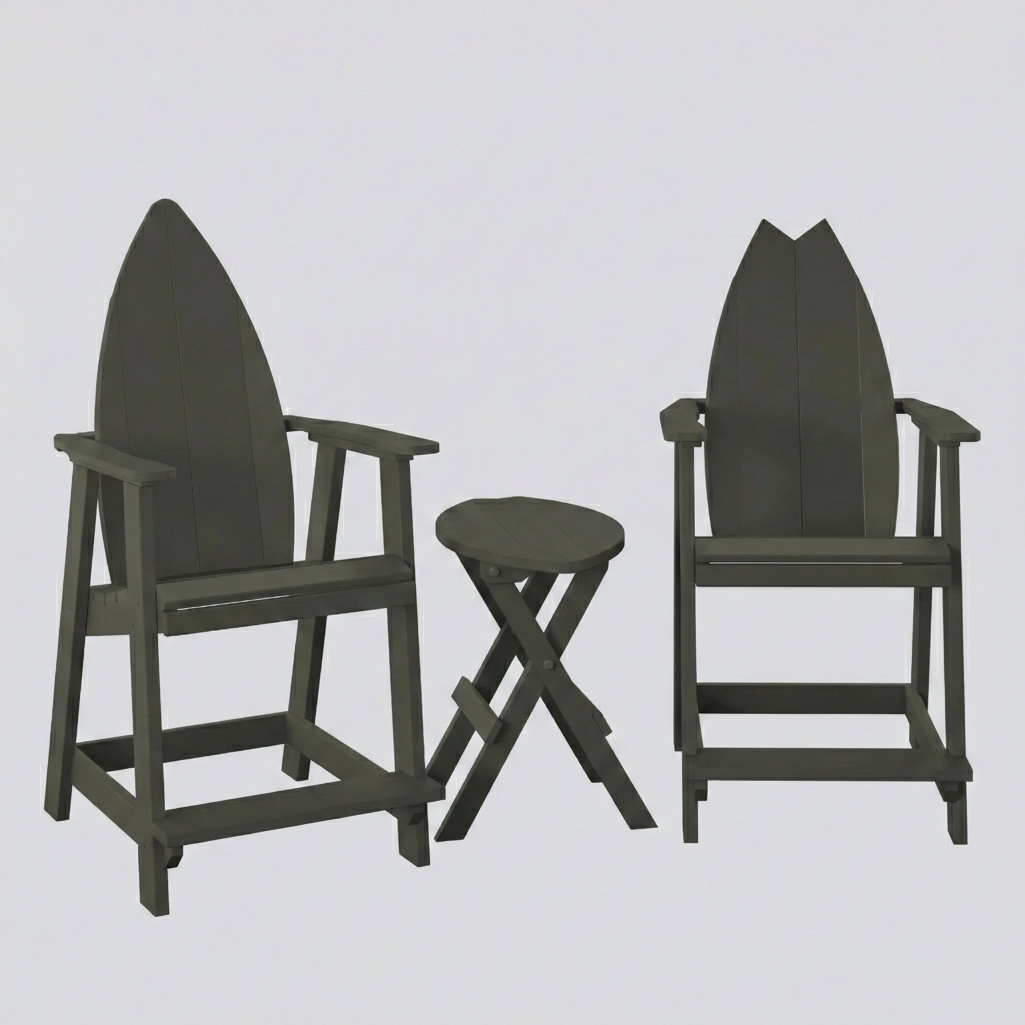 Surfboard Adirondack Balcony Set - Haven Outdoor
