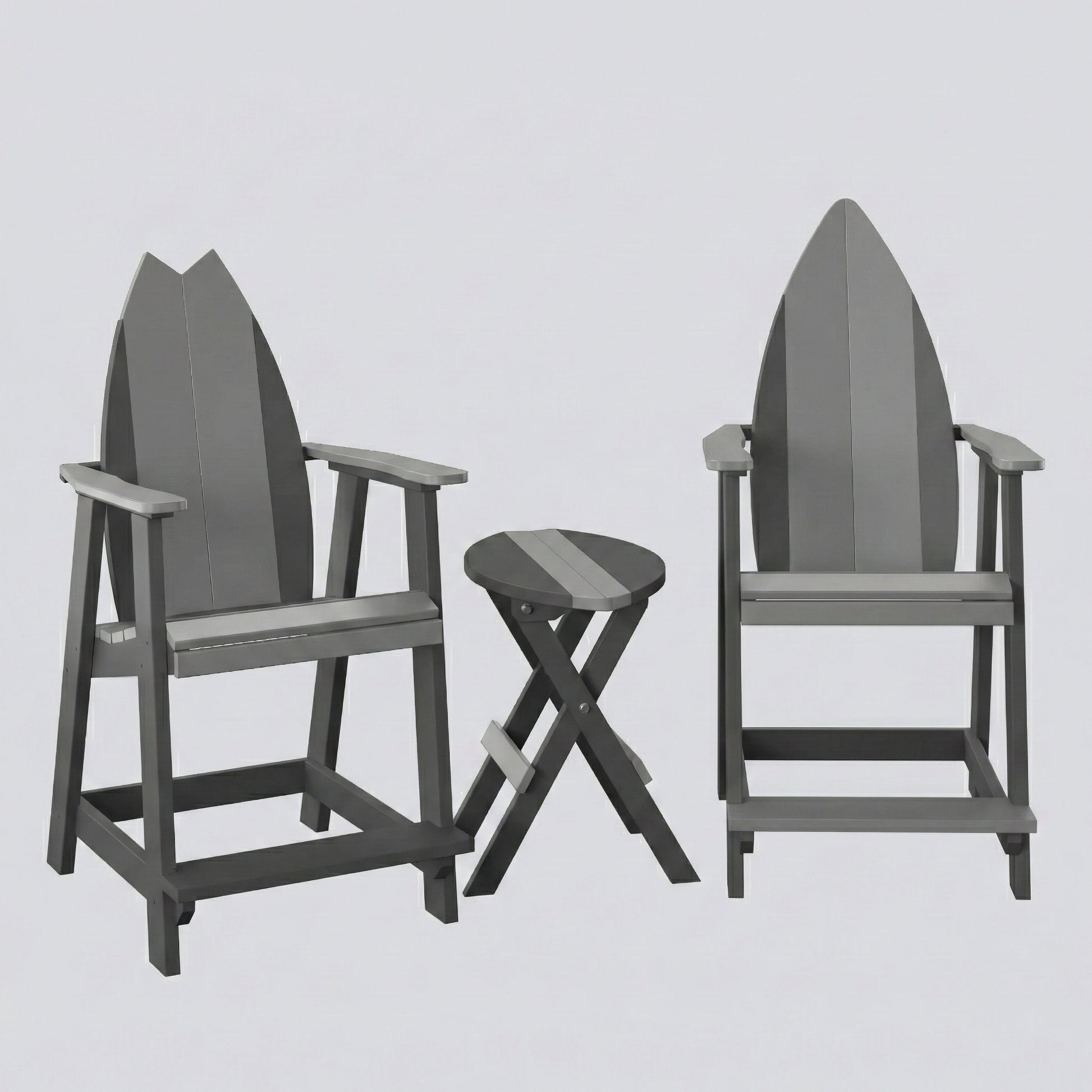 Surfboard Adirondack Balcony Set - Haven Outdoor