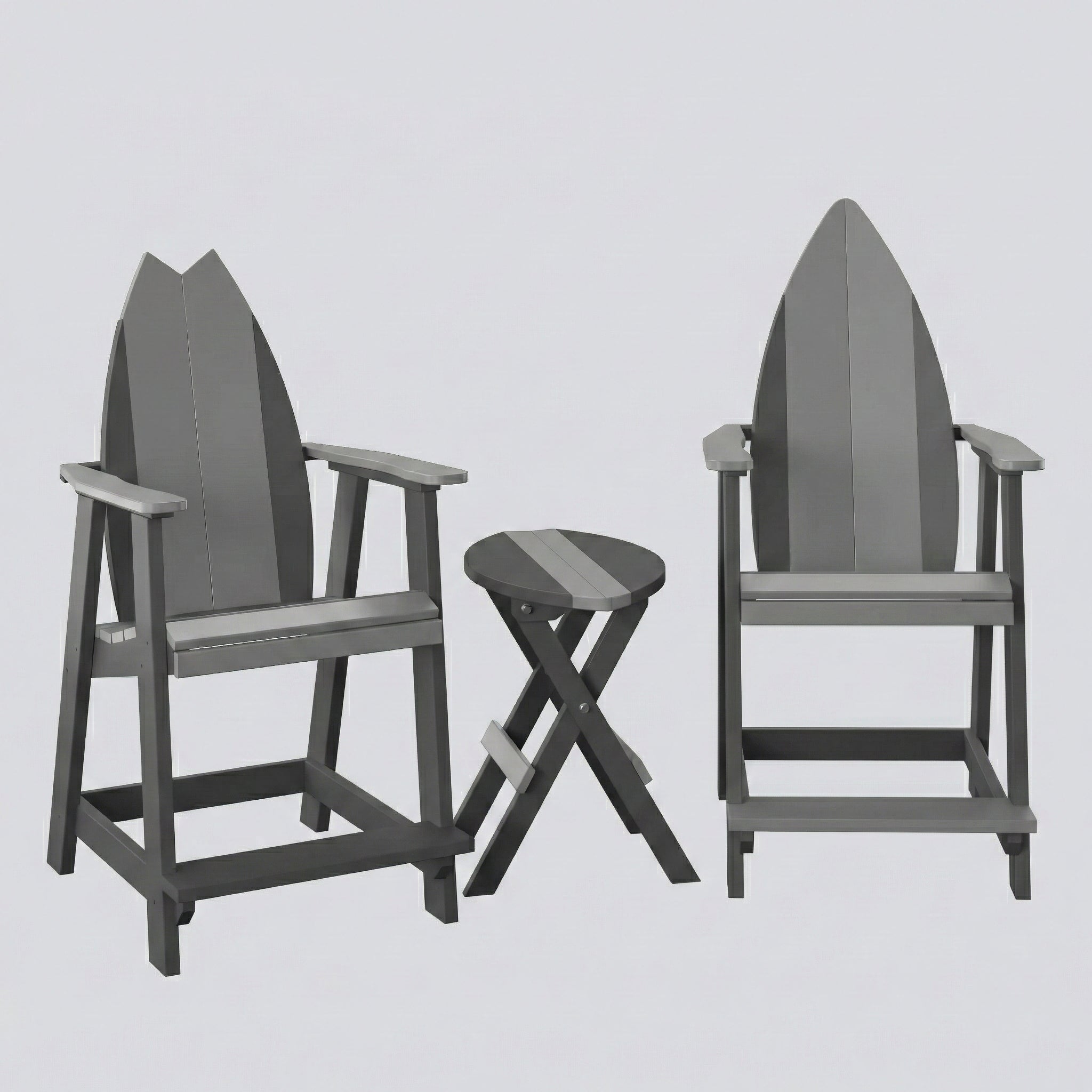 Surfboard Adirondack Balcony Set - Haven Outdoor