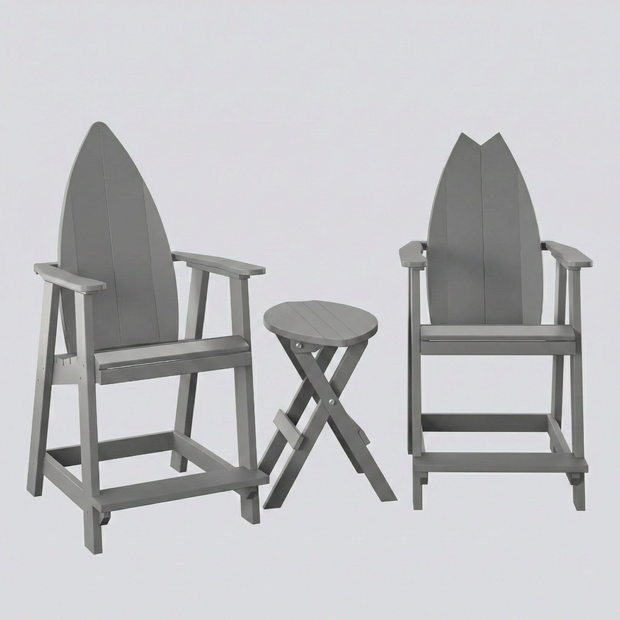 Surfboard Adirondack Balcony Set - Haven Outdoor