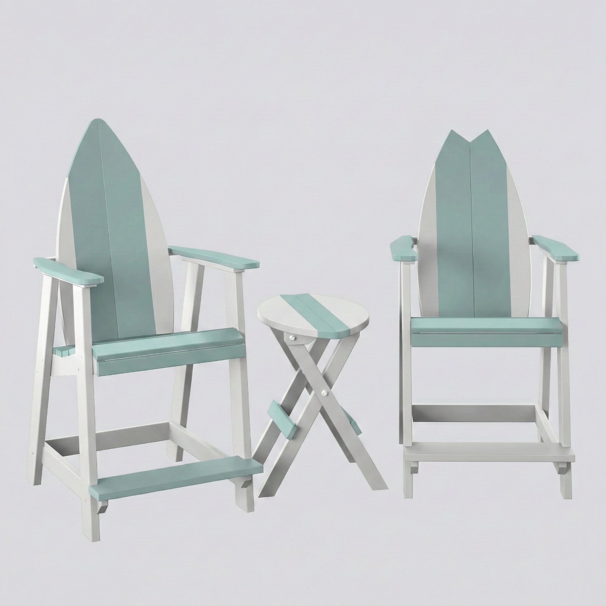 Surfboard Adirondack Balcony Set - Haven Outdoor