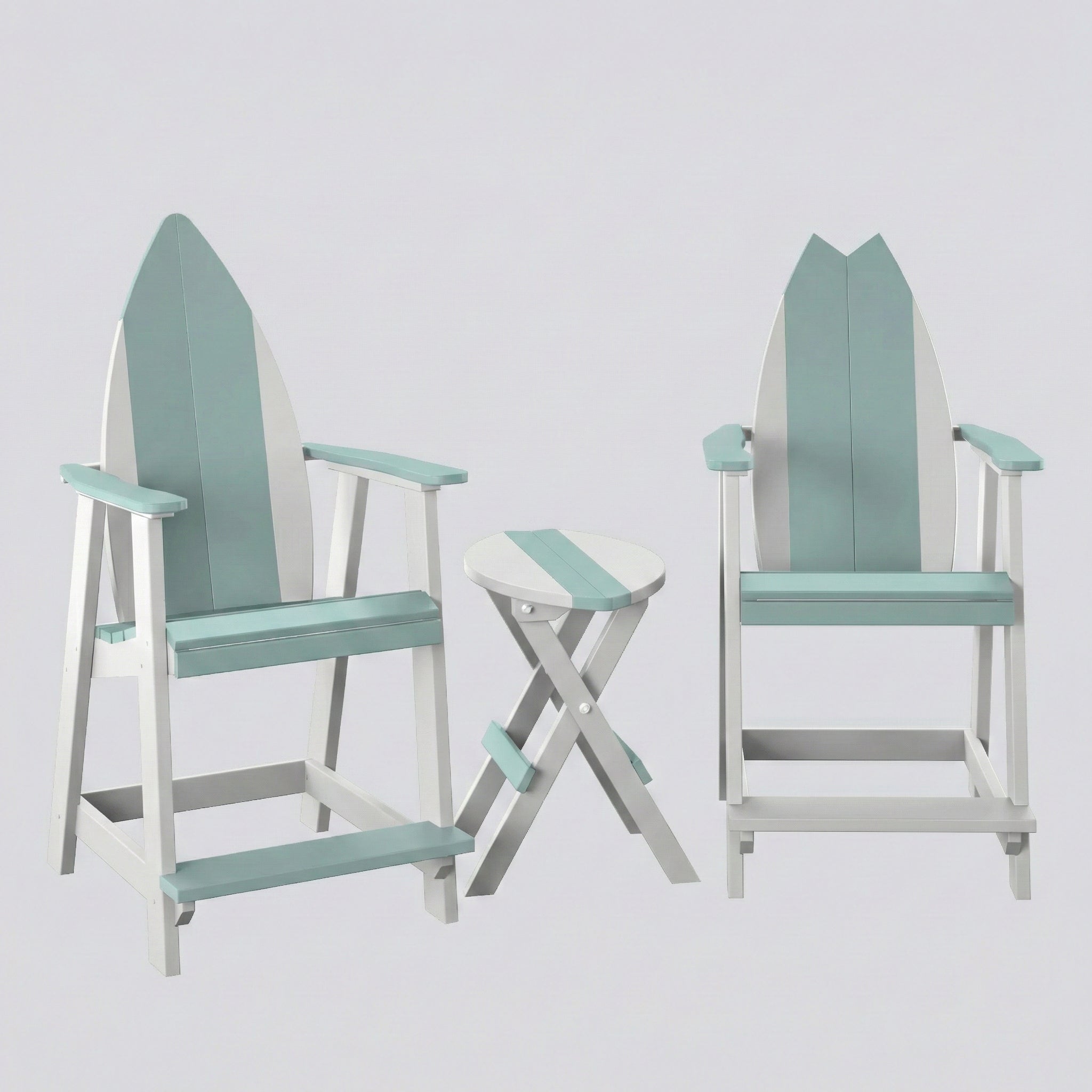 Surfboard Adirondack Balcony Set - Haven Outdoor