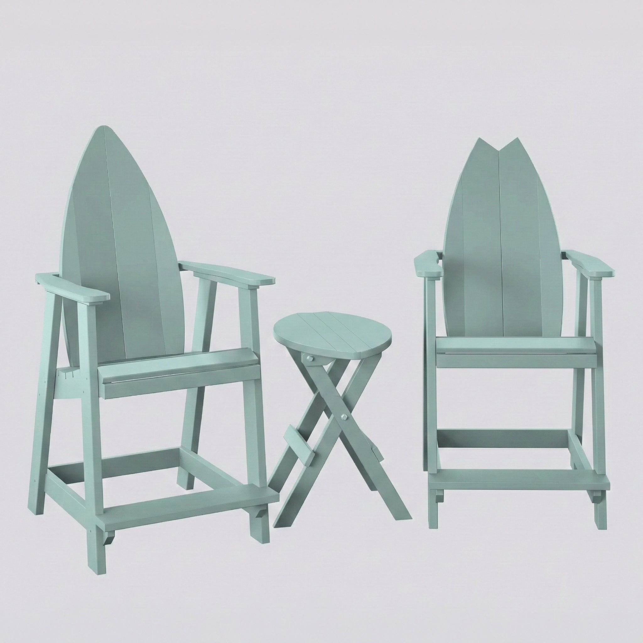 Surfboard Adirondack Balcony Set - Haven Outdoor