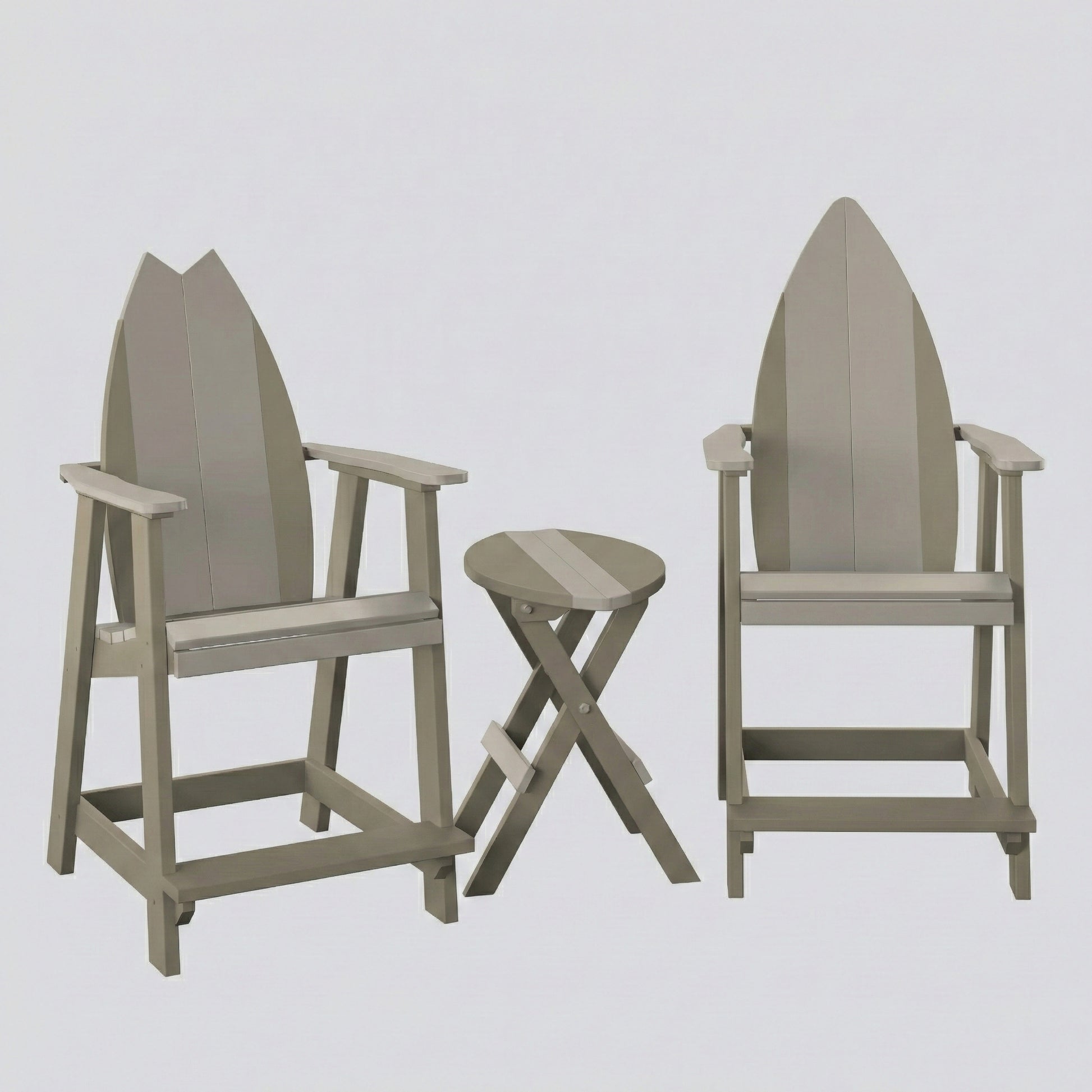 Surfboard Adirondack Balcony Set - Haven Outdoor