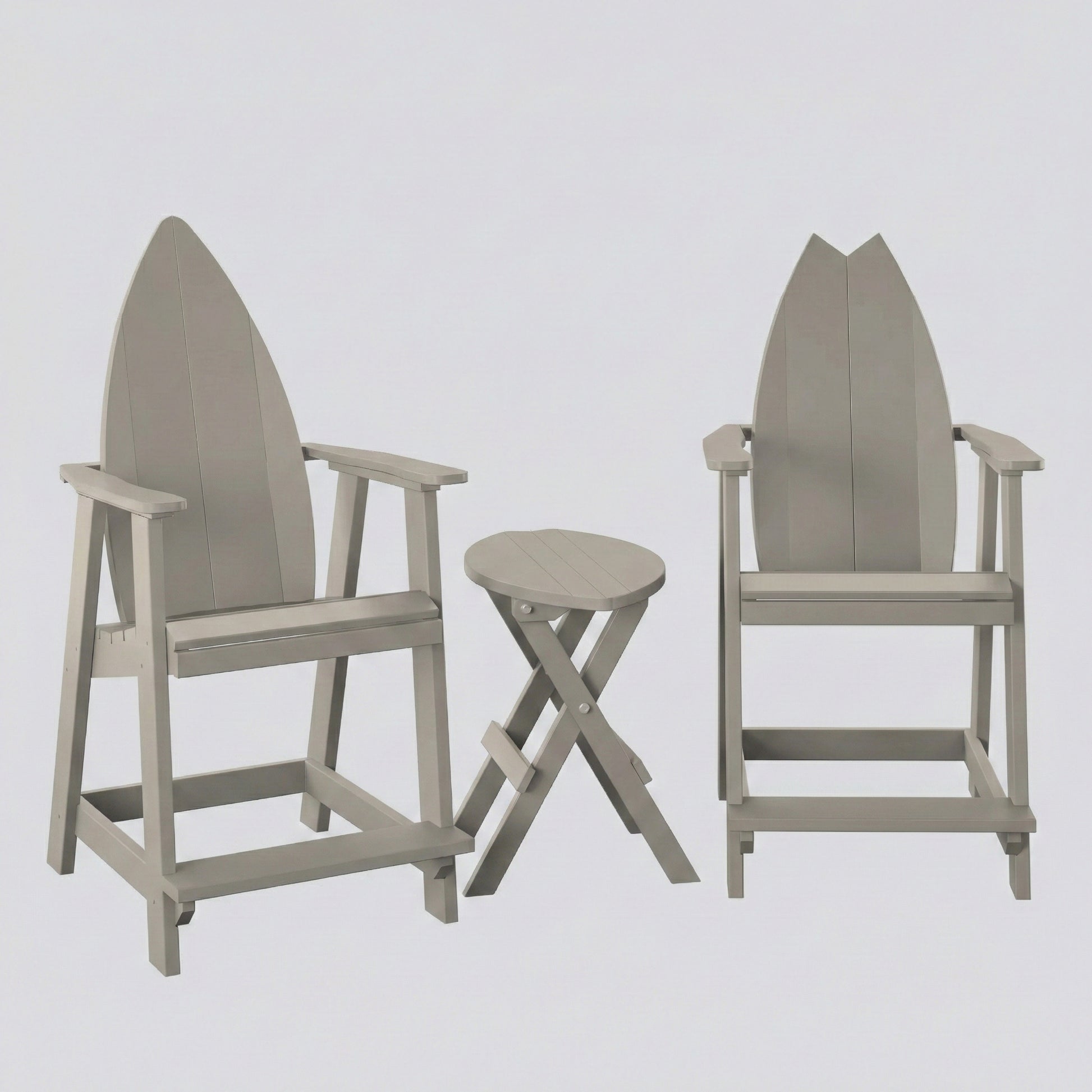 Surfboard Adirondack Balcony Set - Haven Outdoor