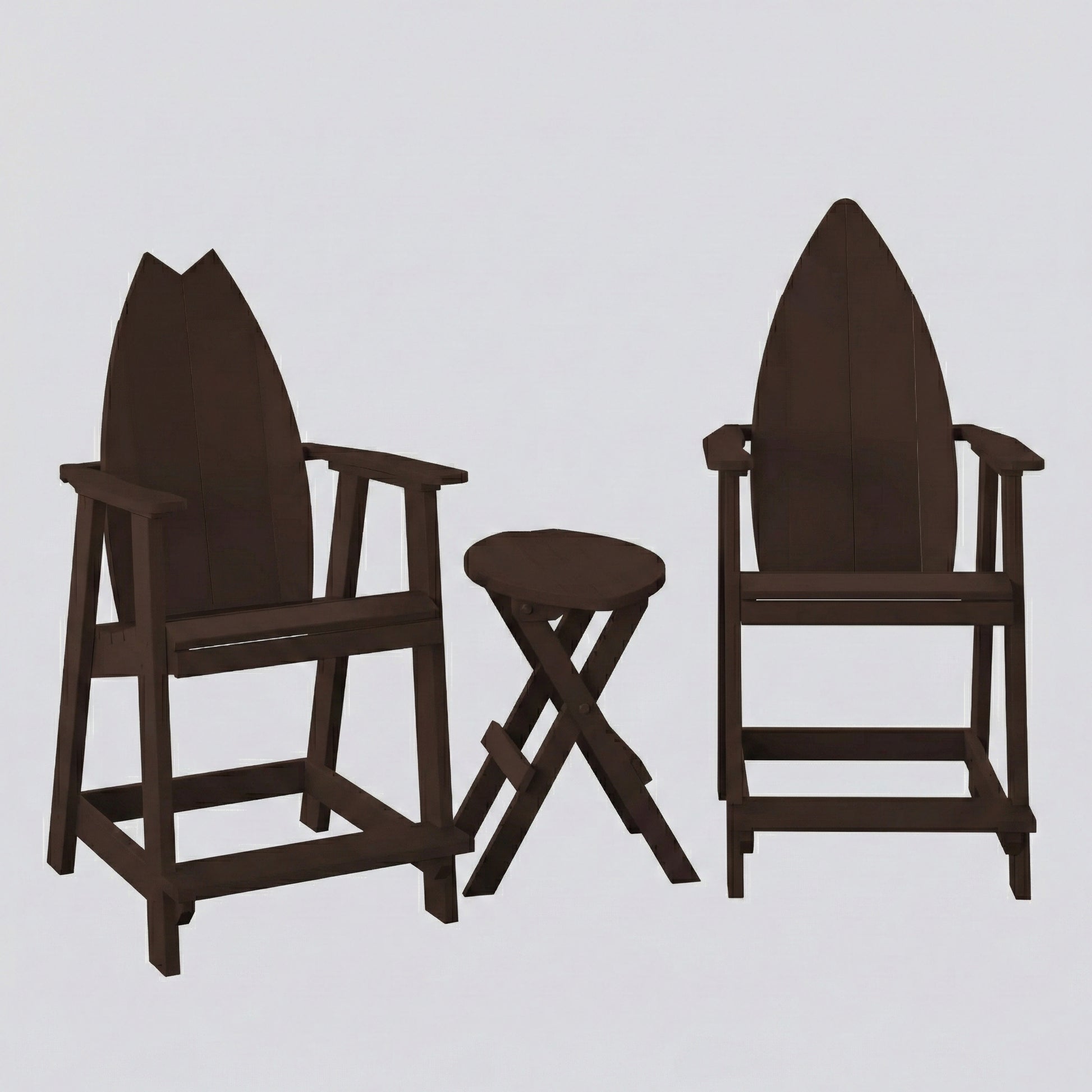 Surfboard Adirondack Balcony Set - Haven Outdoor