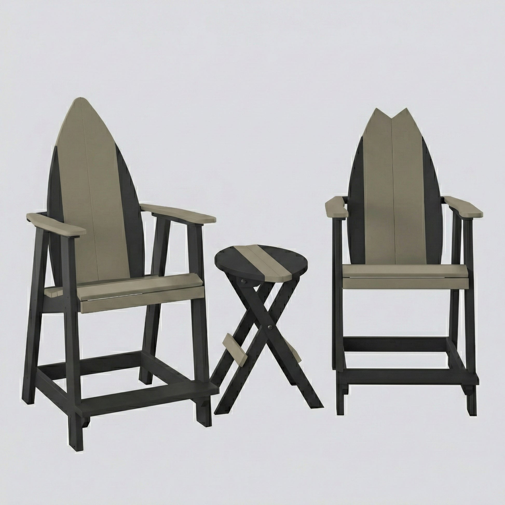 Surfboard Adirondack Balcony Set - Haven Outdoor