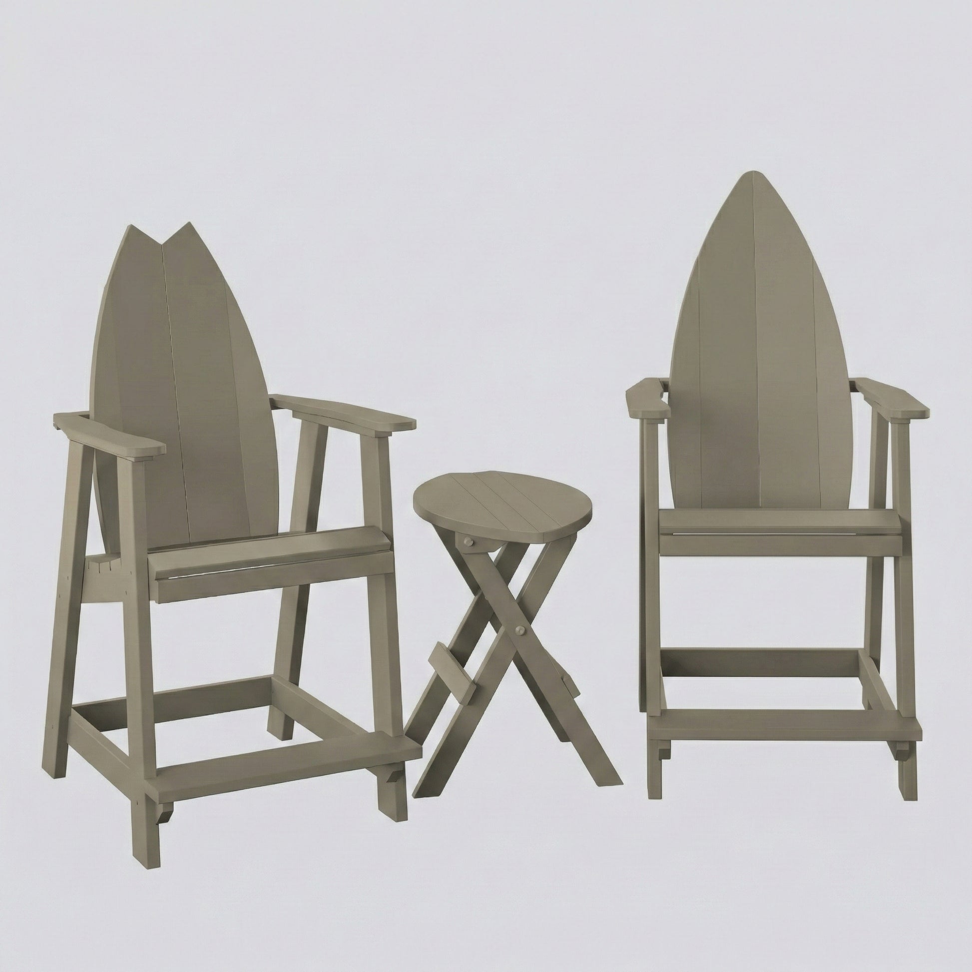 Surfboard Adirondack Balcony Set - Haven Outdoor