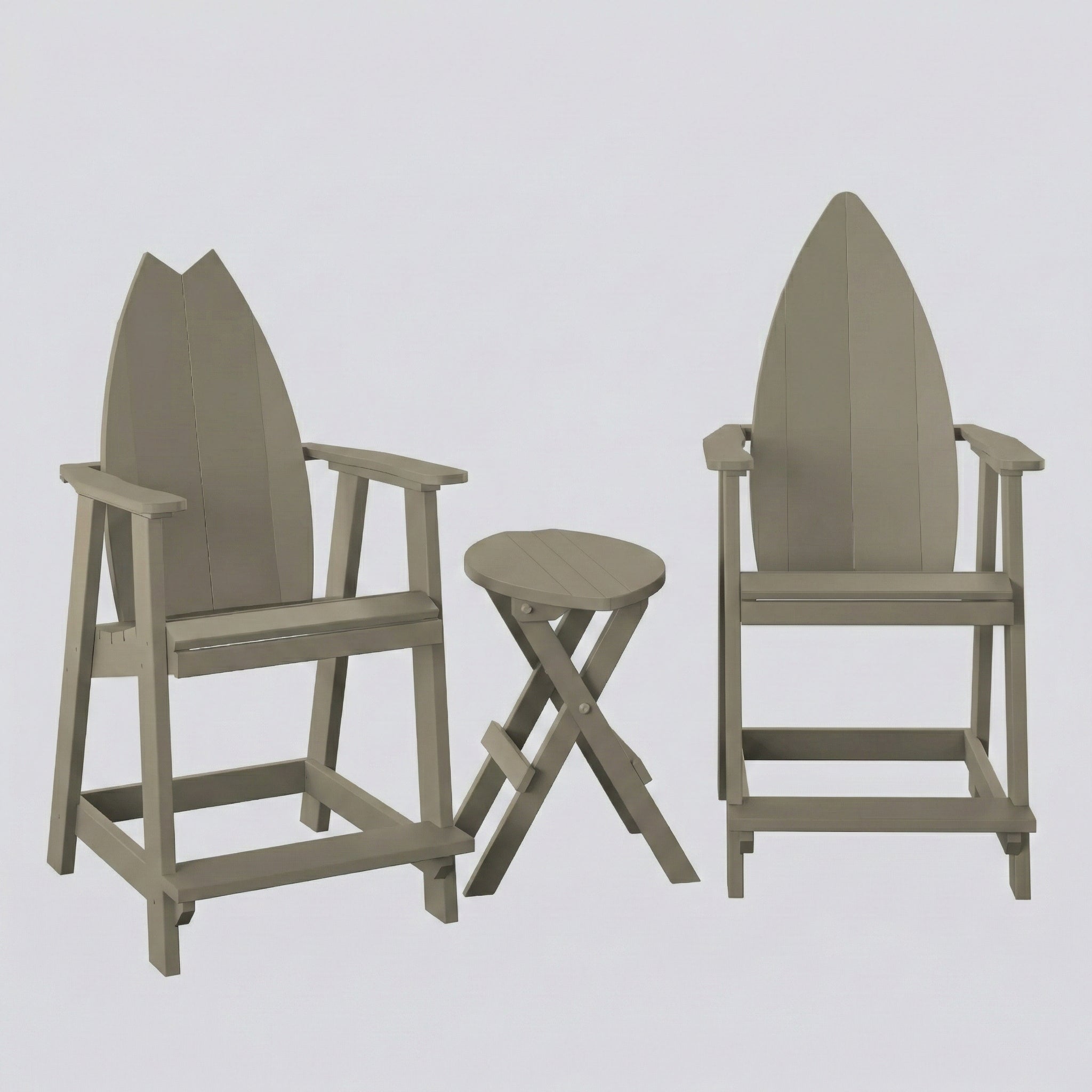 Surfboard Adirondack Balcony Set - Haven Outdoor